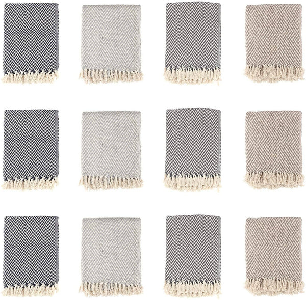 Patterned Cotton Throw Blanket