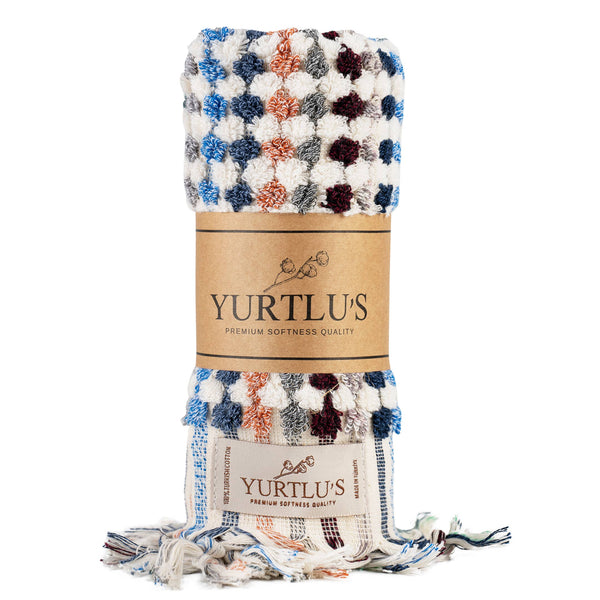 Soft + Thick Kitchen Hand Towel - Blue/White