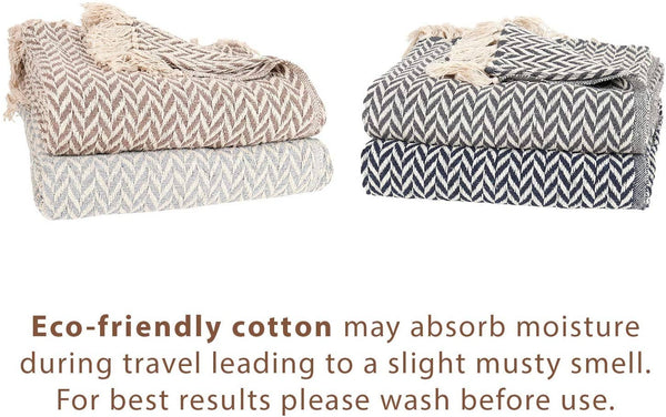 Patterned Cotton Throw Blanket