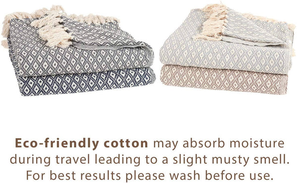 Patterned Cotton Throw Blanket