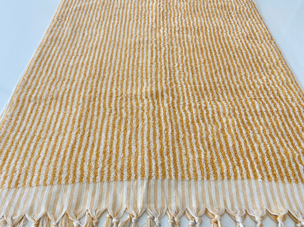 Soft + Thick Bath or Beach Towel - Yellow/White Striped