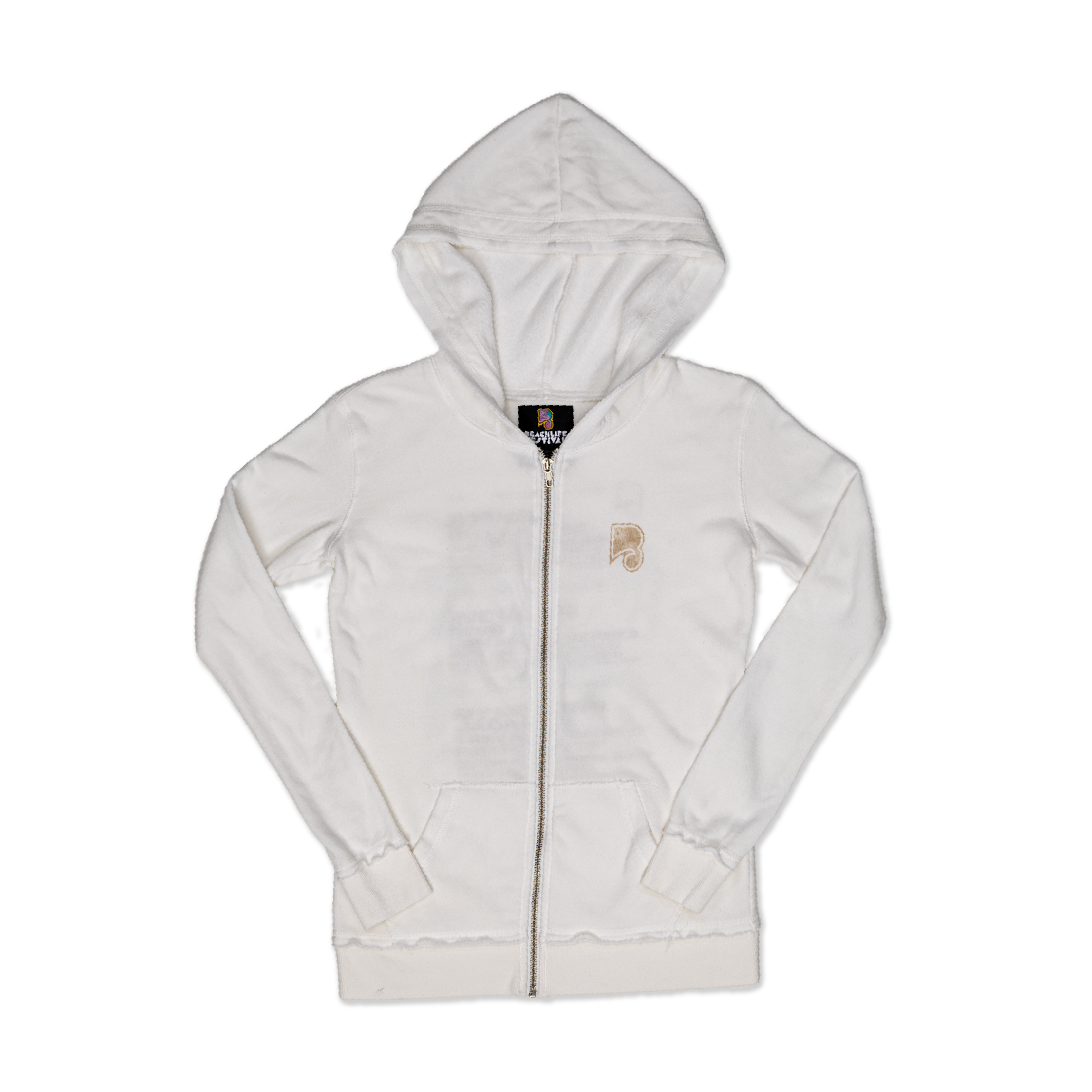 White Women s Zip Hoodie BeachLife General Store