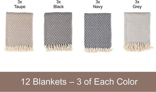 Patterned Cotton Throw Blanket
