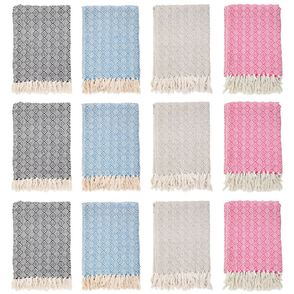 Patterned Cotton Throw Blanket