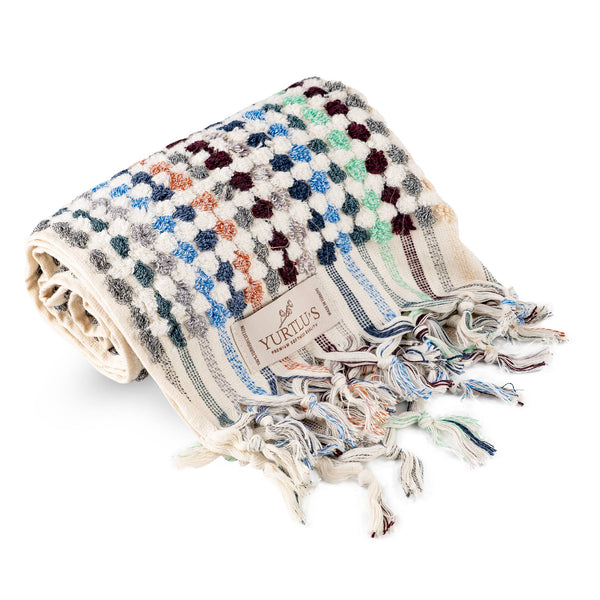 Soft + Thick Kitchen Hand Towel - Blue/White